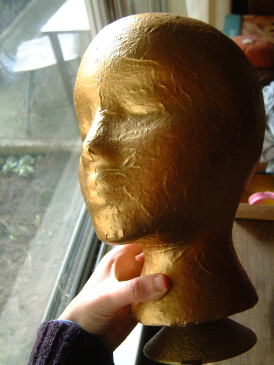 Gold Mannequin Head
