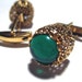 VINTAGE FIND - La Mode Cufflinks in Teal and Gold with Box