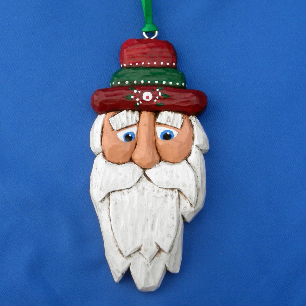 hand carved santa christmas ornament hand carved santa christmas ornament