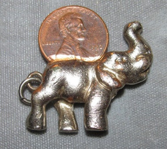 Good Luck Charm 1970's Vintage Elephant Pendant Lucky