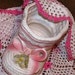 Vintage Reubens Ceramic Baby Bootie Planter, Pink & White, Pretty Girl Pink, Floral Arrangement, Made in Japan, Flower Pot, Trinket Pot