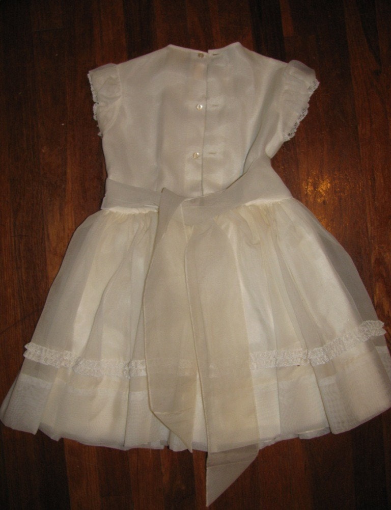 Vintage 1950's 1960's Childs Party Dress Organza