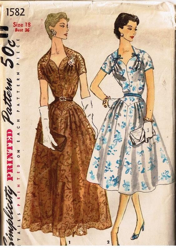 Vintage Simplicity Dress Pattern 1582 sewing patterns sew