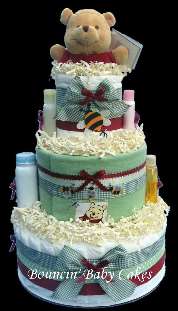 Winnie the Pooh Diaper Cake Baby Shower Gift