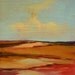 BARE GROUND, Original oil painting, landscape, 100% charity donation, original painting, 5x5, clouds, atmosphere, sky, hills, desert