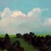 original oil painting, landscape, The Paths, 100% charity donation, original painting, 6x8 on canvas panel, clouds, wall decor, canvas, oil