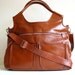 Large Tan Leather Travel Laptop Bag