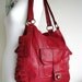 Red Leather Slouchy Bag