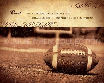 Personalized Football Coach Gift - Football Coach Keepsake - Sports Art - Sports Gift - Football Decor - Coach Retirement Gift