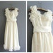Vintage Wedding Dress / 1950s Wedding Gown / White Dress