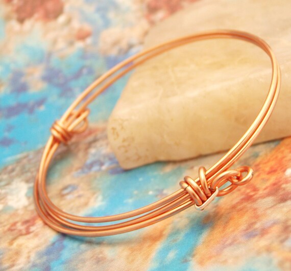 Items similar to Copper Bangle Bracelet Non Tarnish and Adjustable on