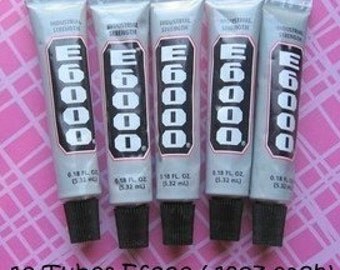 10 Tubes Of E6000 Industrial Strength Glue .18oz each - Great for Fridge Magnets, Glass Pendants, and Scrabble Tile Pendants