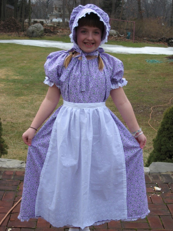 Prairie Pioneer Colonial Girl dress costume Civil War