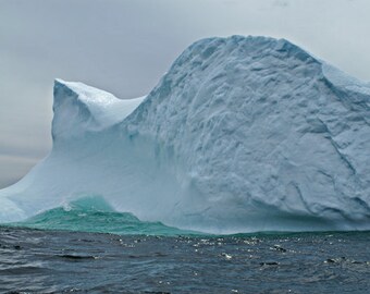 Iceberg Print Canada Photography Art Print Nature Photo Fine Art Print Newfoundland Decor L'Anse Aux Meadows Light Blue Teal Landscape Photo