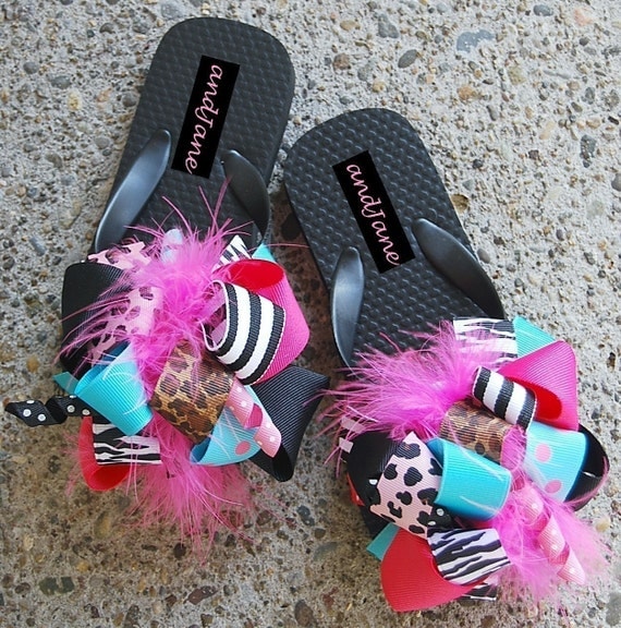 Items similar to boutique CREATE your own CUSTOM pair of FUNKY fun flip ...