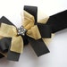 SAMPLE SALE black and gold star bow on a headband