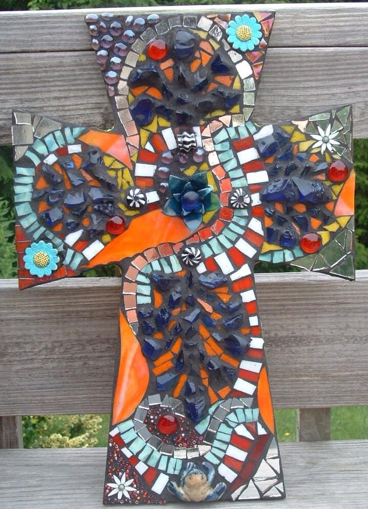 Funky Colorful Mexican Cross