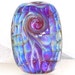Handmade Lampwork Bead Silver Glass Blue Violet Purple Raspberry Fuchsia Magenta Aqua Rose -- The Same Situation