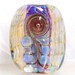 Handmade Lampwork Bead Purple Wine Magenta Aqua Blue Green Turquoise Gold Amber Topaz Lamp Work Silver Glass Focal -- Wheel of Time