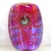 Handmade Lampwork Bead Fuchsia Magenta Hot Pink Raspberry Rose Lilac Lavender Violet Silver Glass Lamp Work Focal -- Tender Is the Night
