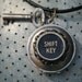 Steampunk Locket - Shift Key & Envelope - Vintage Typewriter Key Necklace