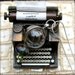 Vintage Typewriter Key Bubble Moon Face Rainbow Necklace - Double-Sided Amulet and Typewriter Key Necklace