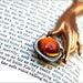 Tangerine Amber Victorian Hand Pendant - Copper Hand Necklace