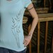 XS, S, M, L, XL, XXL - Grandma's Garden in Sky Blue Bamboo Tee