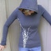 Twigs Long Sleeve Hoodie in Gray