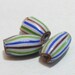 RAINBOW WATERMELON antique Venetian Trade Beads Chevrons