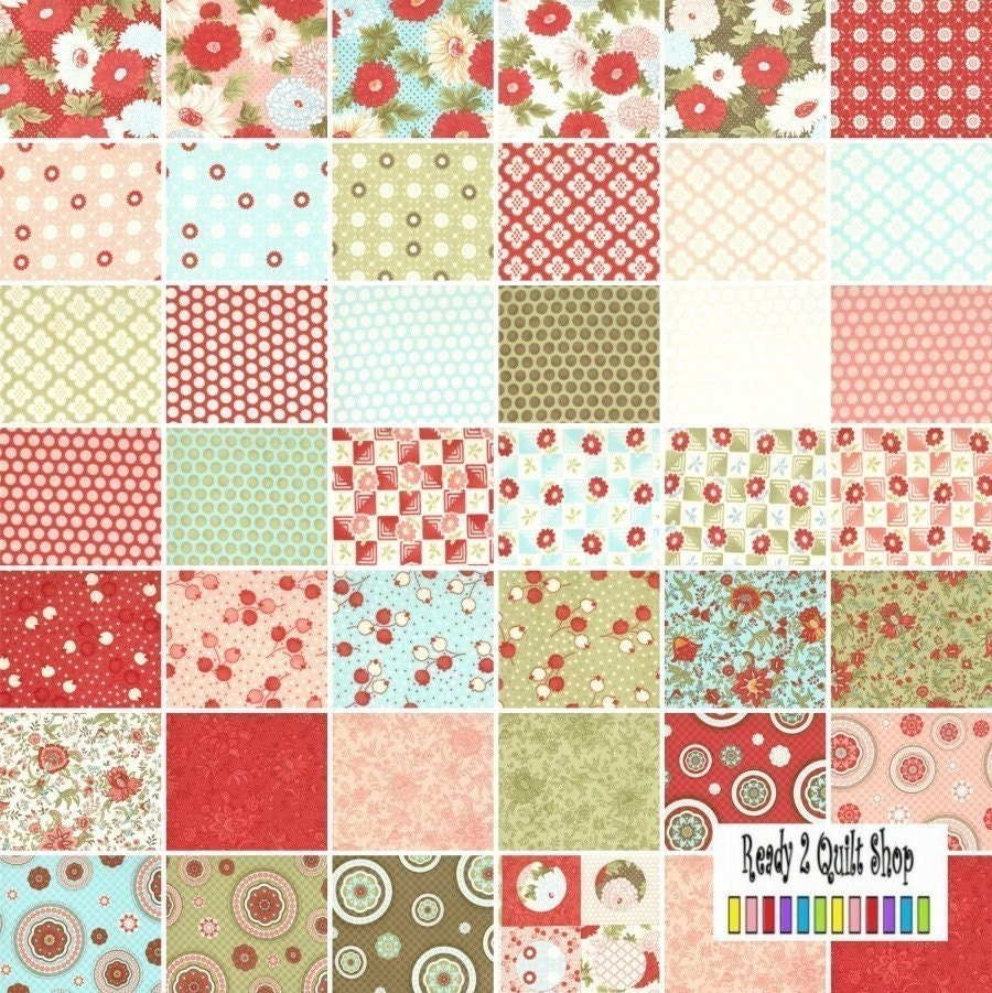 Bliss Charm Pack fabric squares MODA no2468 by Ready2QuiltShop