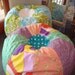 FUN shabby chic cottage style pastel multiple prints bean bag chair