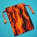 Rising Flames Silk Lined Tarot Pouch, Tarot Bag