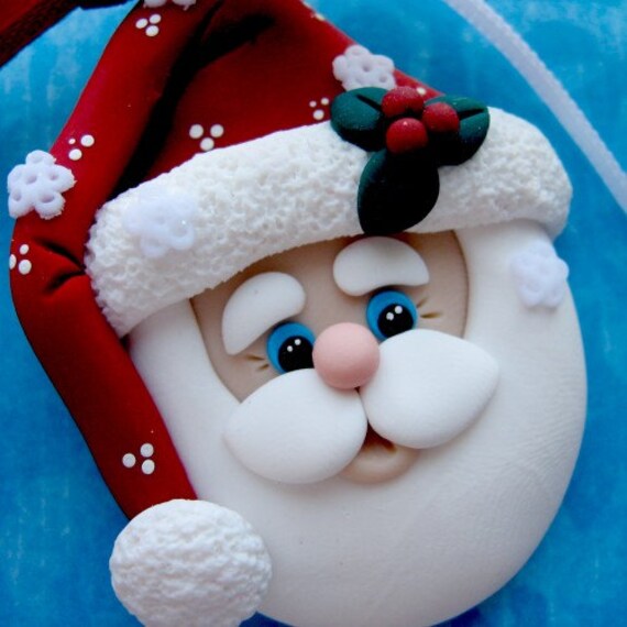 Santa Ornament Polymer Clay