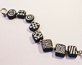 Black and White Geometric Bracelet