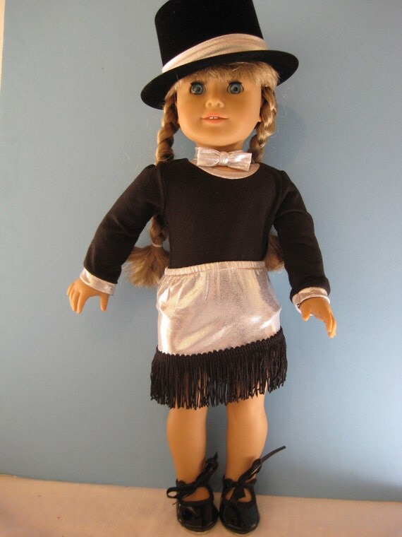Silver and Black Tap Dance Costume with Tap Shoes by nayasdesigns Tap