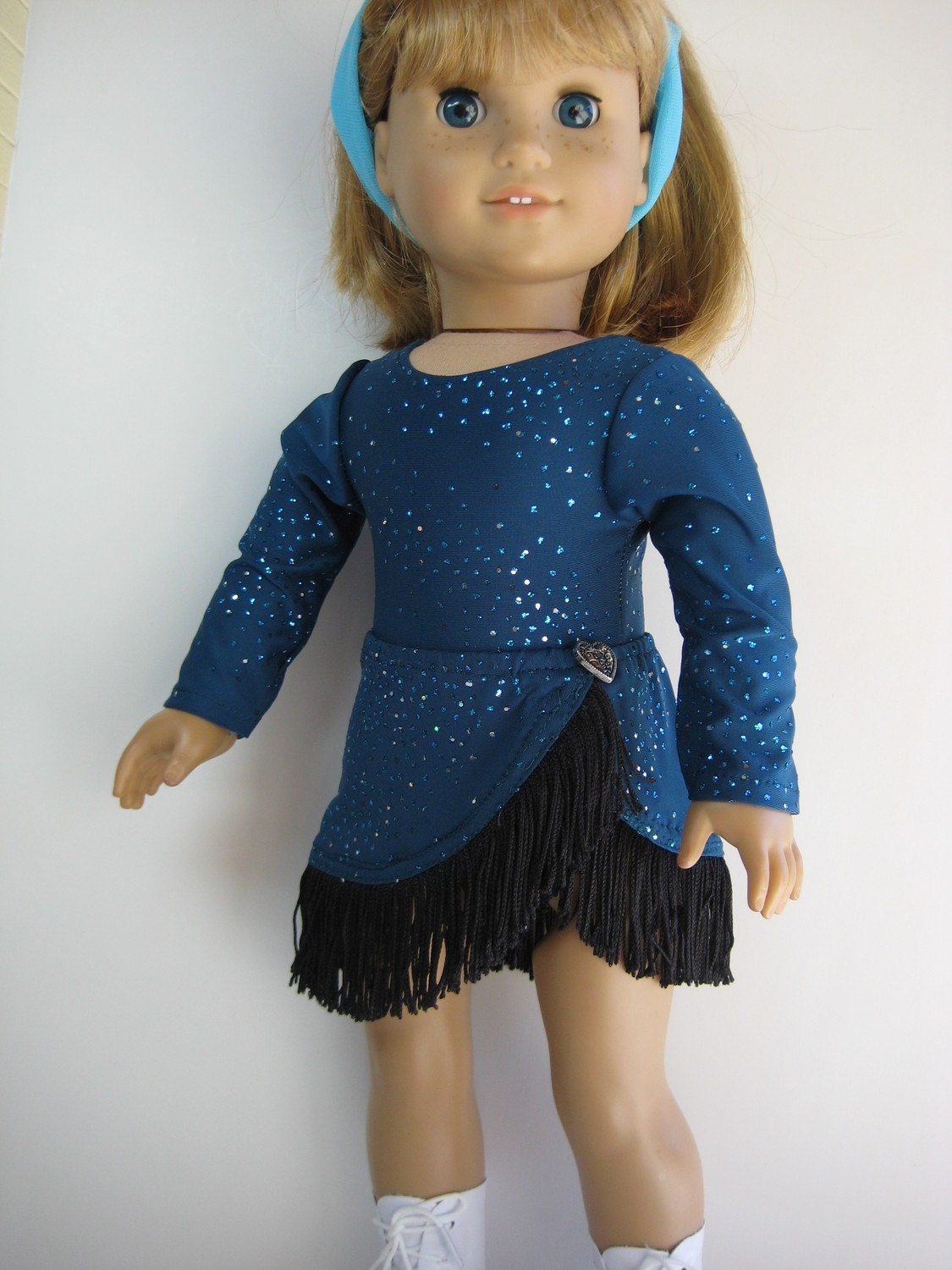 Teal IceSkating Outfit Including Skates Fits American Girl