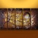 CUSTOM PAINTING Abstract Painting Abstract Modern Landscape Tree Asian Zen Art by Gabriela 50x30 Brown Moon Blossom Large Abstract Painting