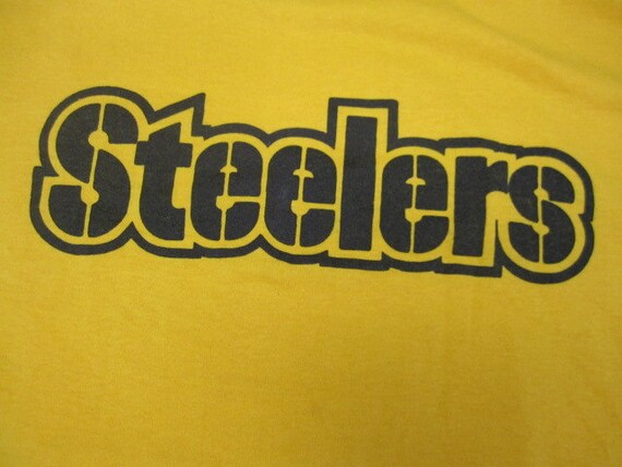 Items similar to Vintage Pittsburgh Steelers Logo Tshirt Shirt Black ...
