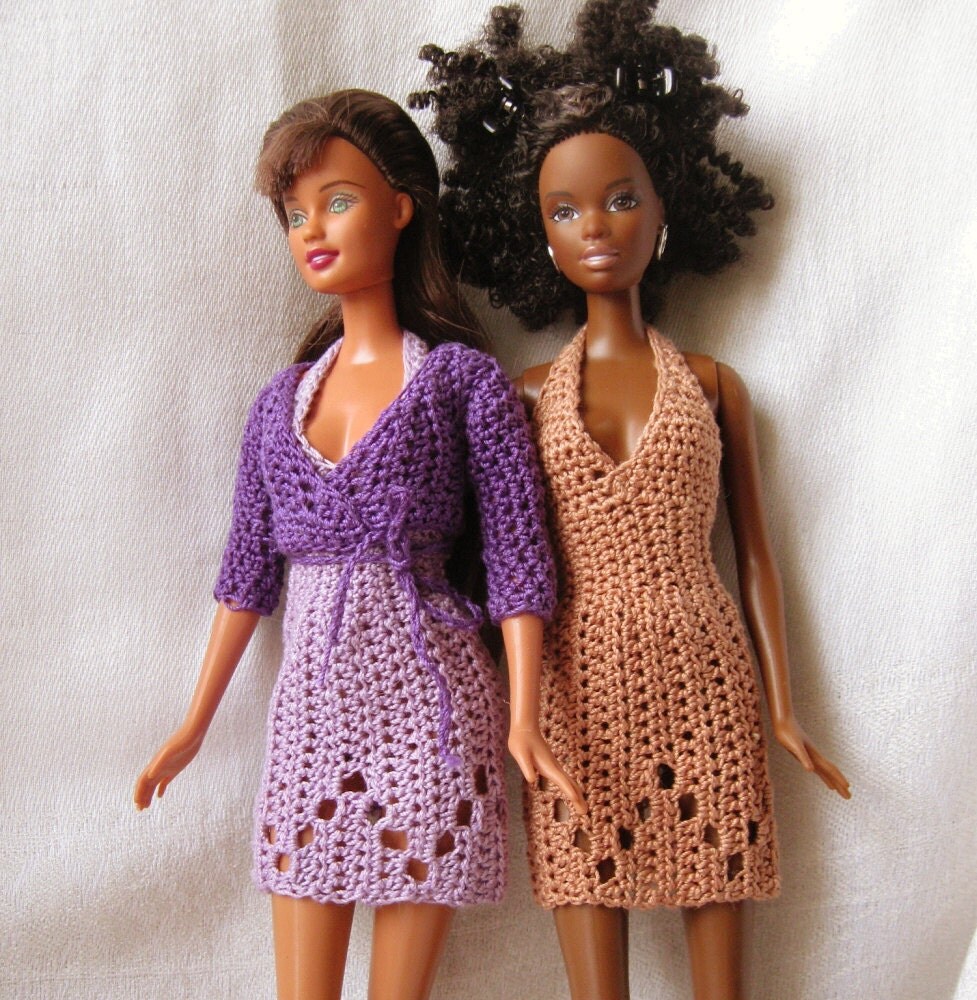 dolls dress pattern barbie crochet for and by doll pattern crochet honeybeejewelry Barbie halter dress