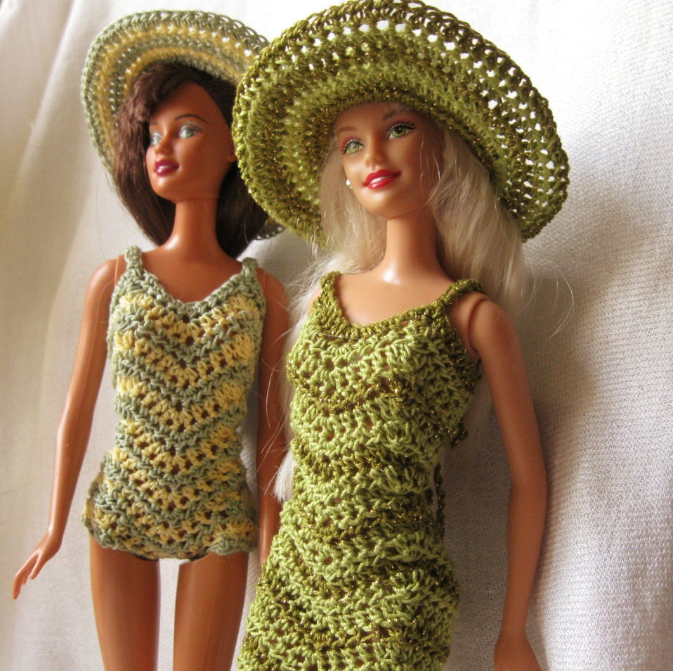 pattern crochet hat lace free and crochet Barbie dress Chevron honeybeejewelry pattern Doll by