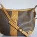 vintage 1980s / taupe / leather / Delane Canada purse / cross body style / medium size
