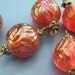 Vintage Glass Beads (4) Focal Bead Connectors