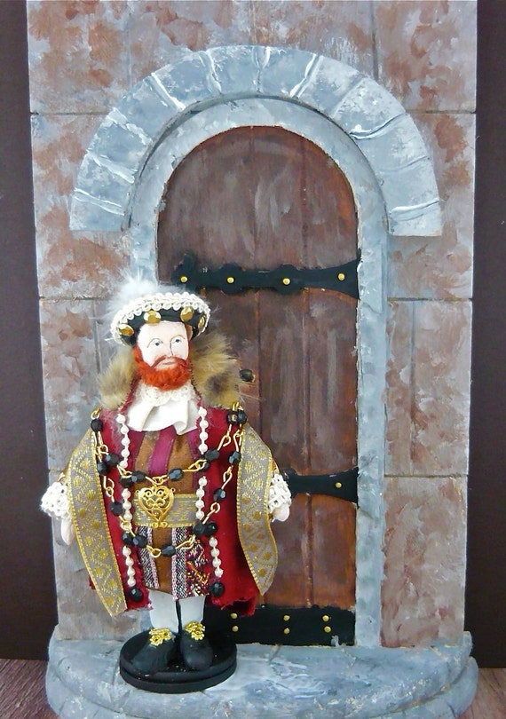 King Henry Viii Doll  Miniature Wall  Art 