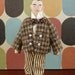Curly Howard of The Three Stooges Doll Miniature Doll Art Collectible