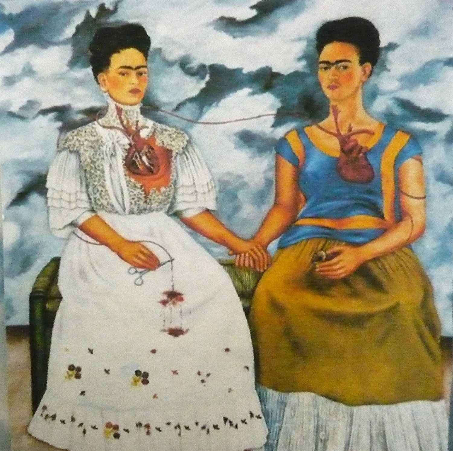 Art Dolls Frida Kahlo: The Two Fridas 3D Miniature Art