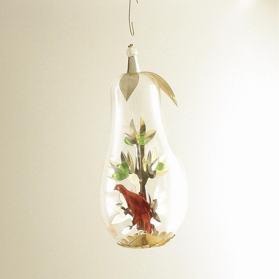 vintage glass christmas ornament partridge in pear tree west vintage glass christmas ornament partridge in pear tree west