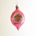 Vintage Christmas Ornament Glass Teardrop Indent Poland