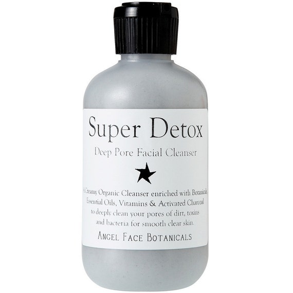 Super-Detox - Organic Deep Pore Facial Cleanser with Activated Charcoal and Argan Oil 8.9 oz - Top Selling Natural Face Wash