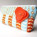 Large Cosmetic Bag - Sprout with Orange Poppy Brooch- LAST ONE
